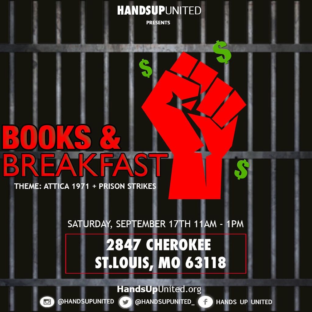 Books and Breakfast | September | Attica 1971 + Prison Strike | South STL